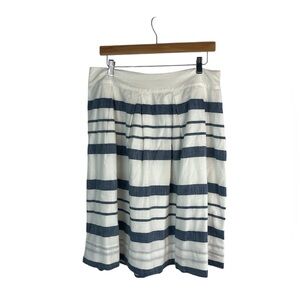 G.H. Bass‎ & Co. Striped Cotton Skirt Size 14 Nautical Coastal Summer
